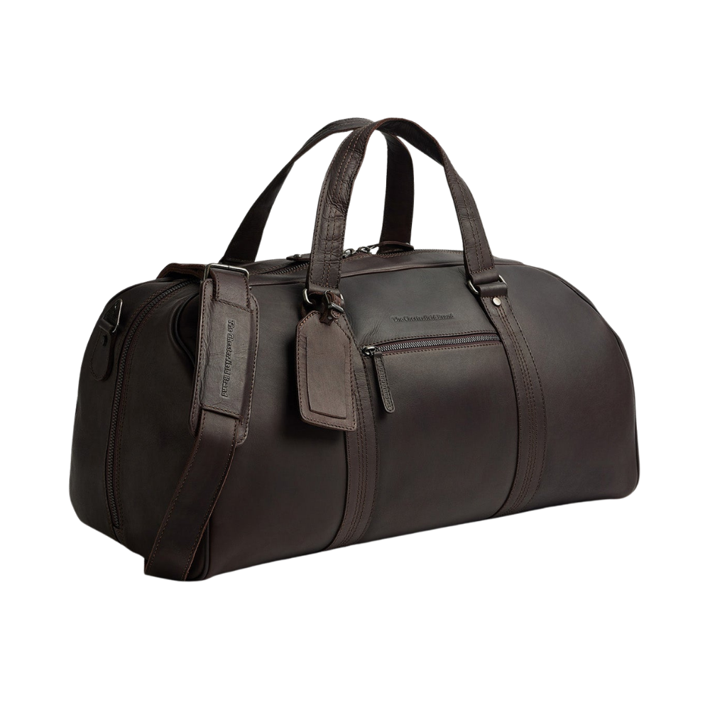 Chesterfield Rivaro leather weekend bag in dark brown